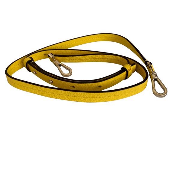 Kate Spade Yellow Pebbed Leather Satchel Crossbody Bag Medium - Picture 12 of 13